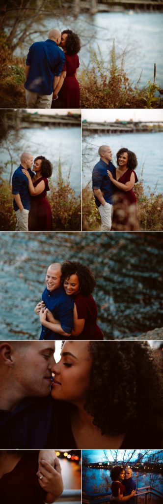 Portland engagement photography, mixed couple portland, engagements at the waterfront