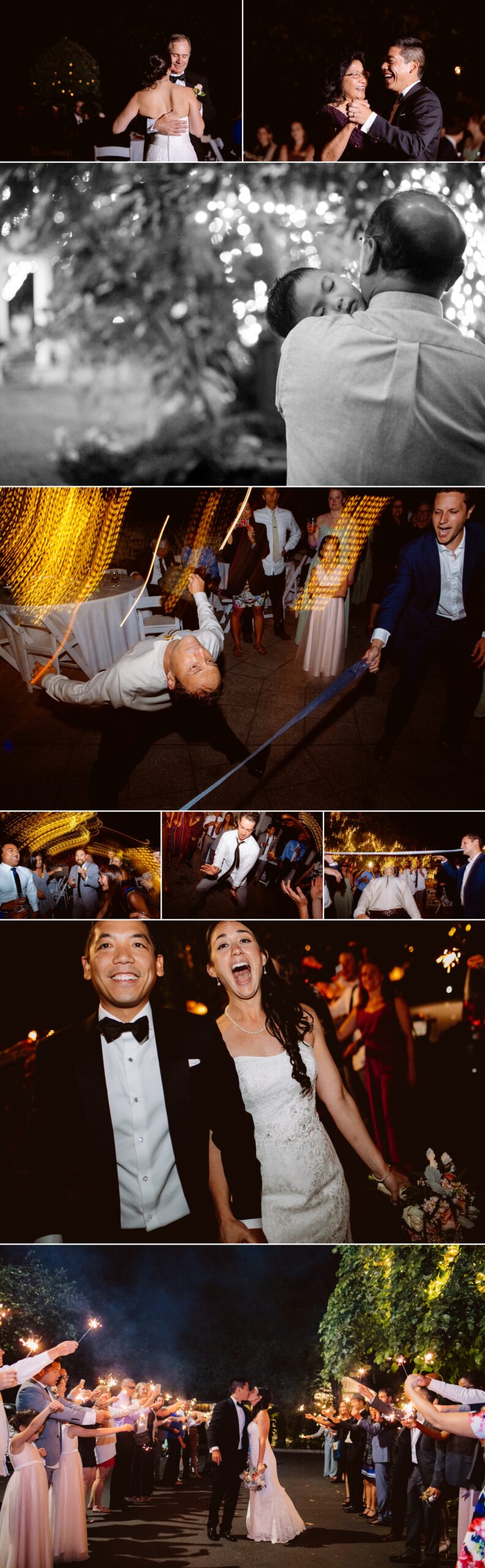 A couple enjoys an outdoor camping trip, reading, roasting marshmallows, walking in a field, embracing, and holding hands at sunset near a camper van. Jessica Hill Photography