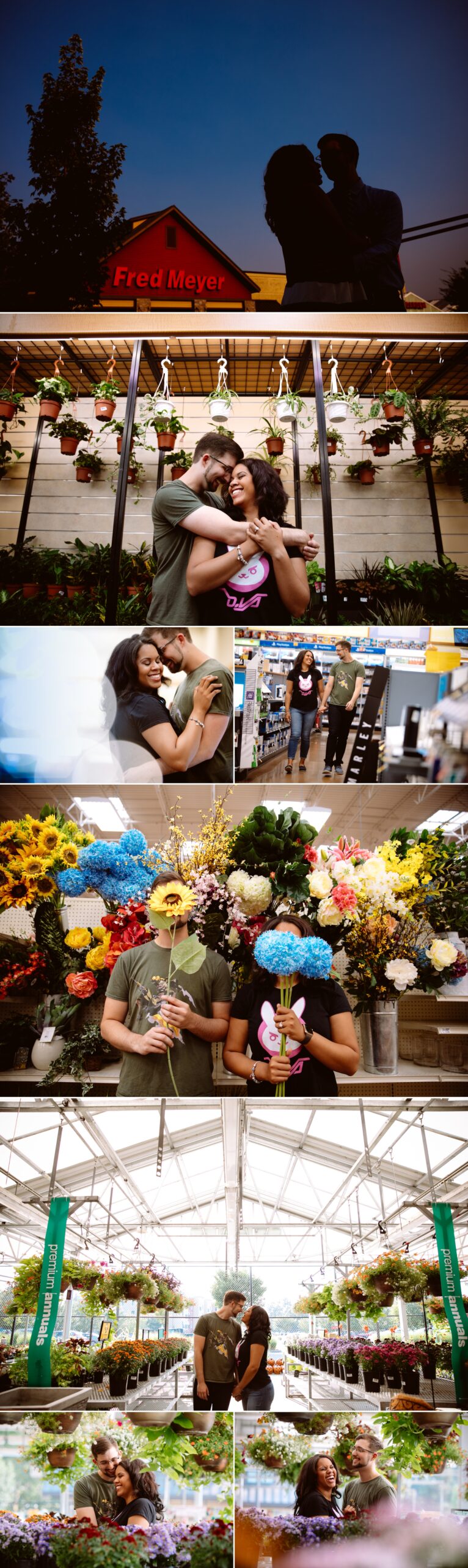 A wedding collage featuring the bride and groom, wedding dress, bridesmaids in robes, floral bouquet, wedding invitations, bridal shoes, and preparation moments. Jessica Hill Photography